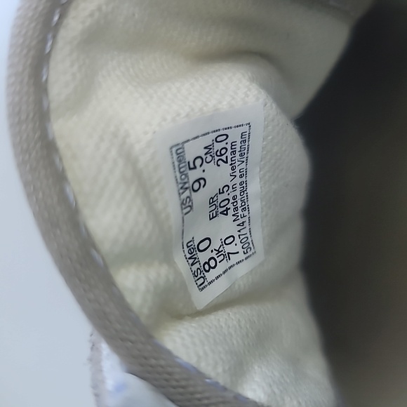 Vans Old Skool Sneakers Men's 8 Women's 9.5 Skate Shoes White Tan Floral Suede - Picture 6 of 10